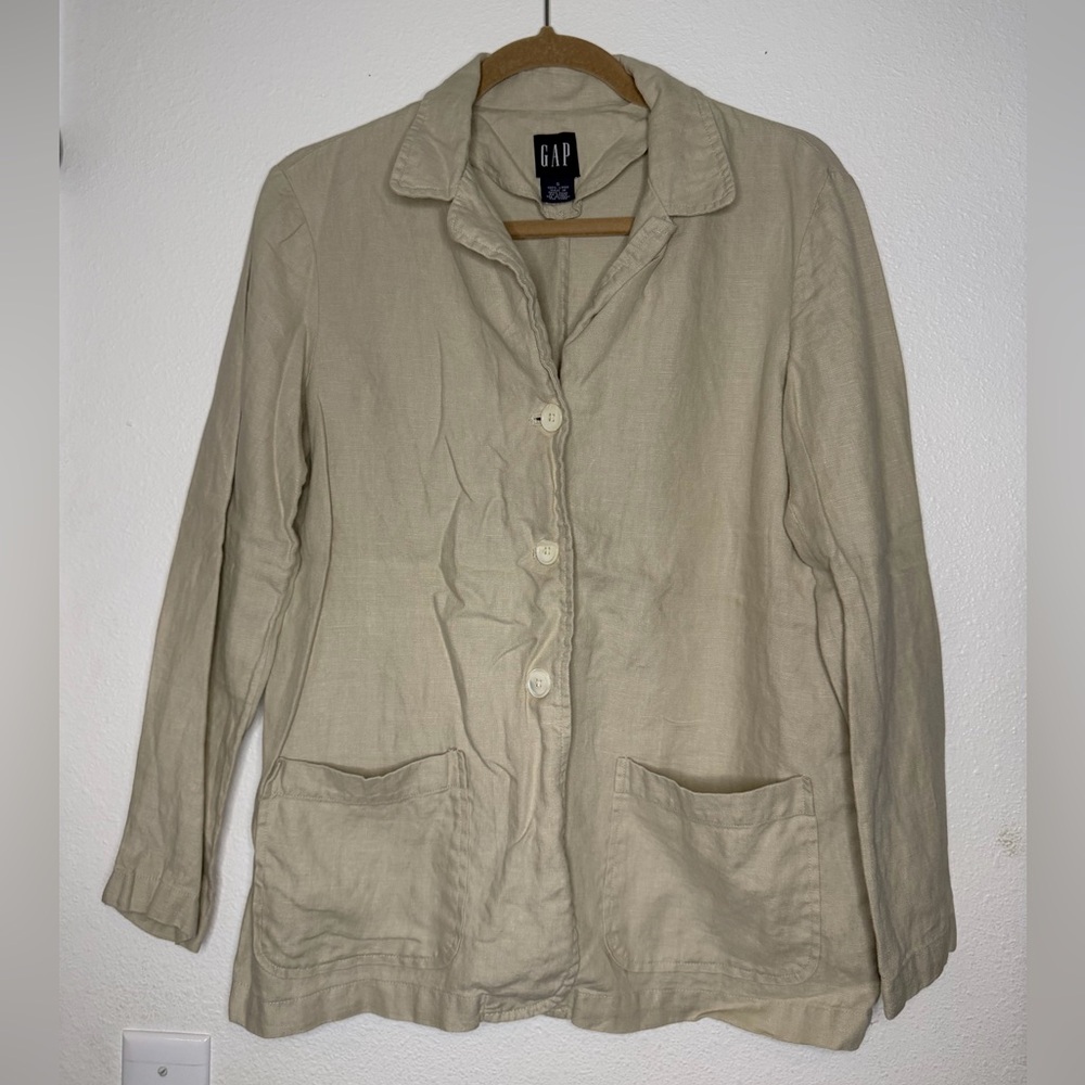 GAP Women's Beige linen Blazer